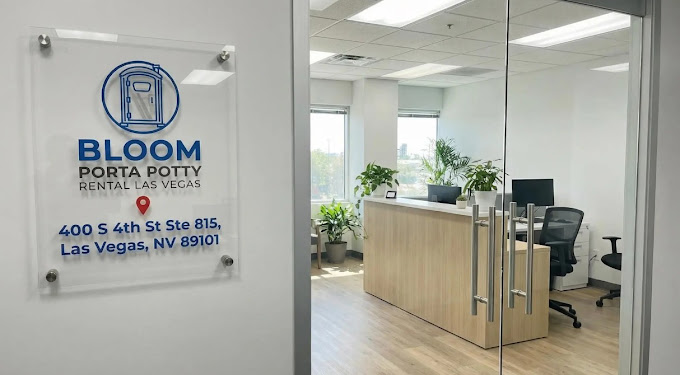 Bloom Porta Potty Rental Las Vegas Signage